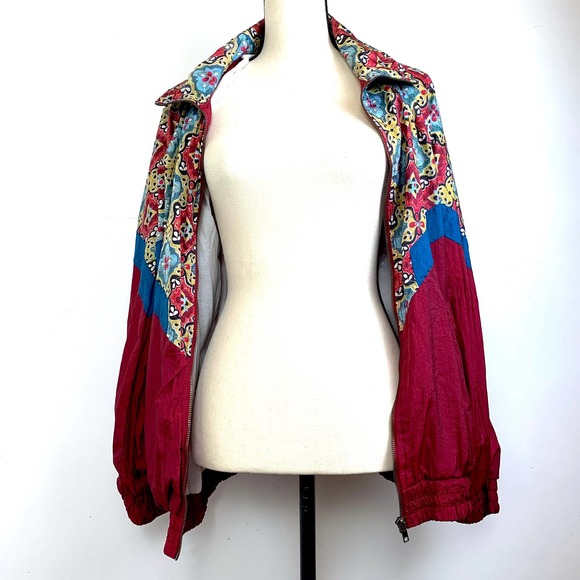 Vintage 90s Unique Jennifer Moore Activewear Windbreaker Jacket- Medium - Picture 6 of 9